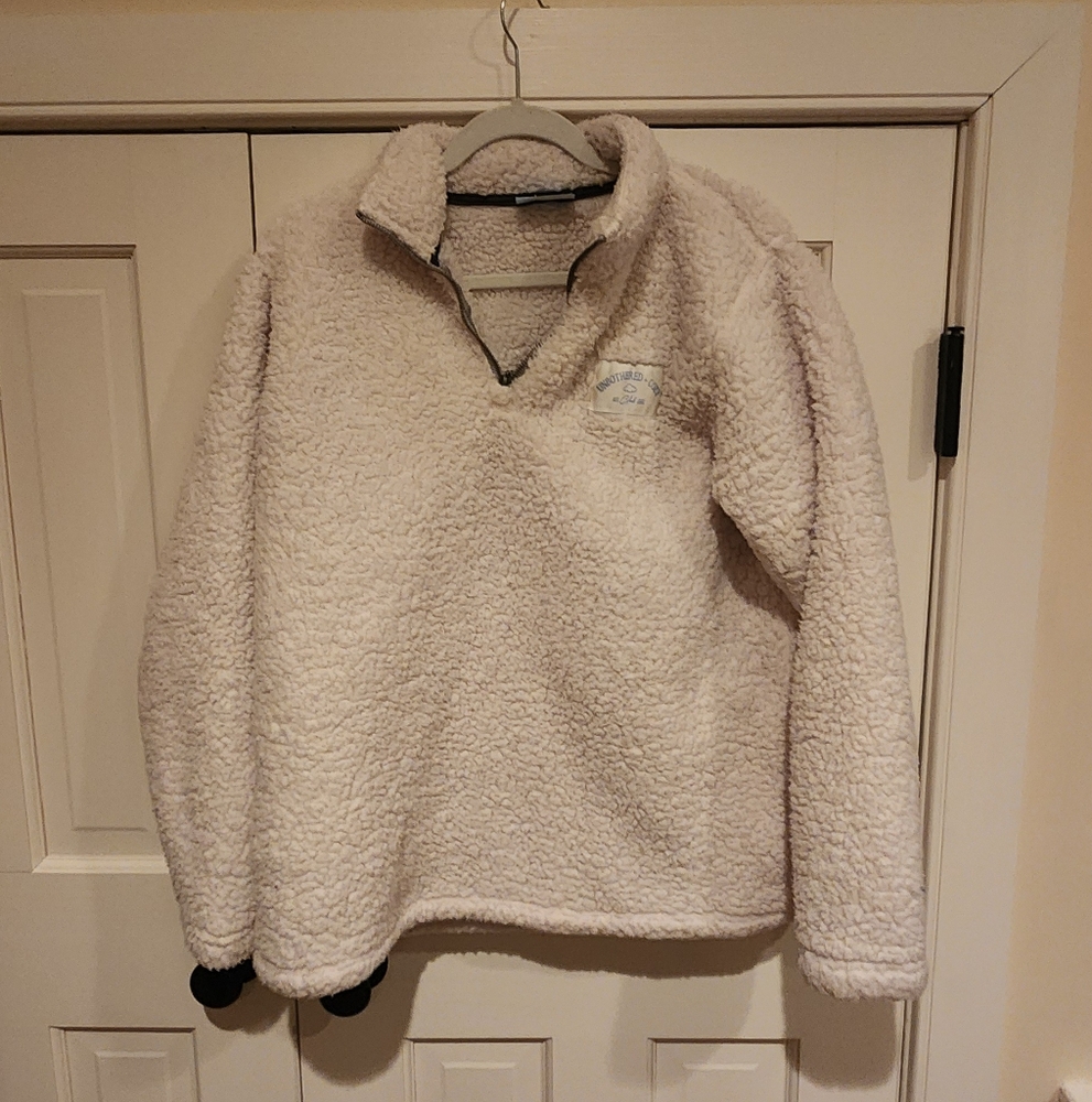Remi Cruz Influencer Merch Sherpa Quarter Zip Sweatshirt Unbothered & Cozy Large